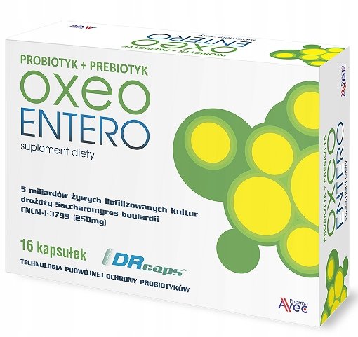 Suplement diety, Oxeo ENTERO probiotyk AVEC Pharma, 16 kaps. oxeo