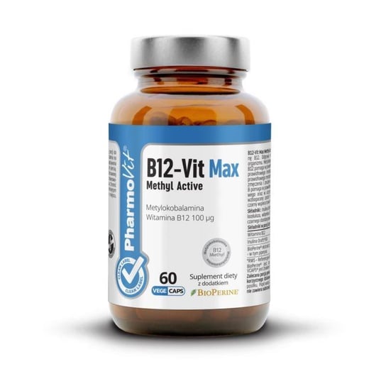 Suplement diety, Pharmovit Clean Label B12-Vit Max Methyl Active 60 Pharmovit