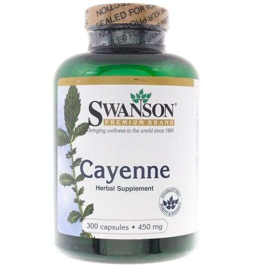Suplement diety, Pieprz Cayenne SWANSON, 450 mg, 300 kapsułek Swanson