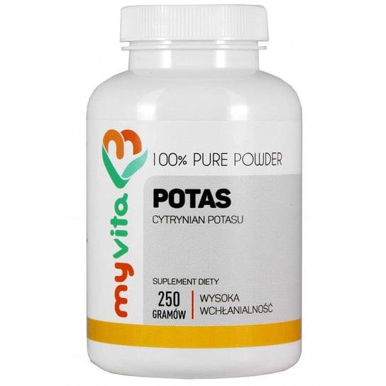 Suplement diety, Potas Proszek (Cytrynian Potasu) 250 g - MyVita MyVita