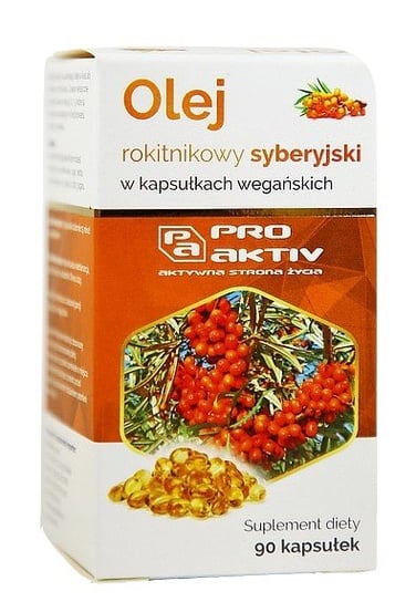 Suplement diety, Pro Aktiv Olej Rokitnikowy Syberyjski 90 Kaps. Pro Aktiv