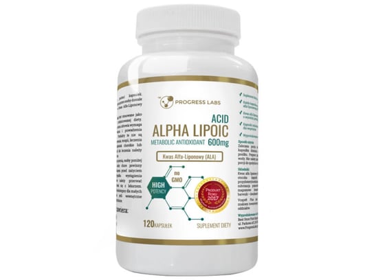 Suplement diety, Progress Labs, Alpha Lipoic Acid, 600mg, 120 kaps Progress Labs