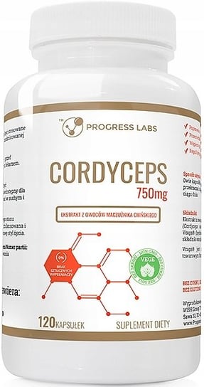 Suplement diety, Progress Labs, Cordyceps 750 mg odporność, 120 kaps. Progress Labs