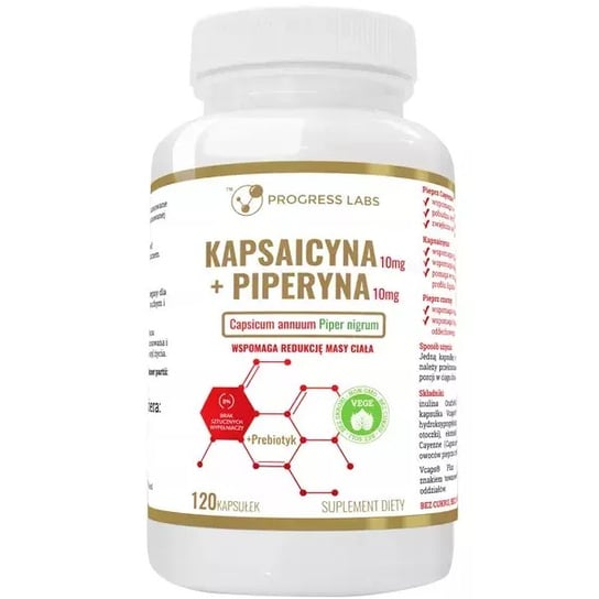 Suplement diety, PROGRESS LABS Kapsaicyna + Piperyna 120 kaps Progress Labs