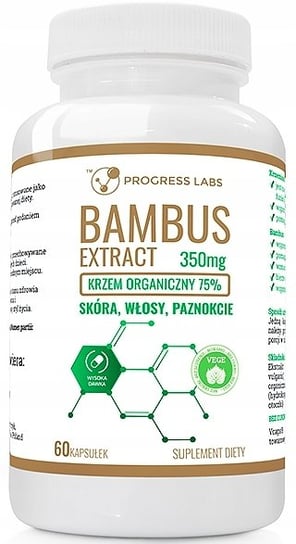 Suplement diety, Progress Labs, Krzem organiczny Bambus Extraxt, 60 kaps. Progress Labs