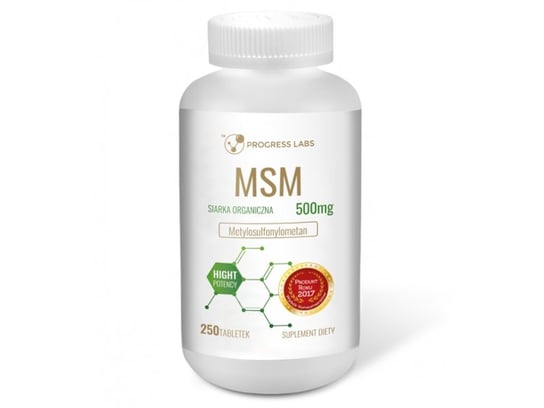 Suplement diety, PROGRESS LABS, MSM 500 mg, 250 tabletek Progress Labs