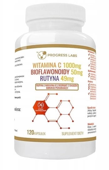 Suplement diety, Progress Labs, Rutyna Wit. C odporność, 120 kaps. Progress Labs