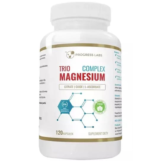 Suplement diety, PROGRESS LABS Trio Magnesium 120 kaps Progress Labs