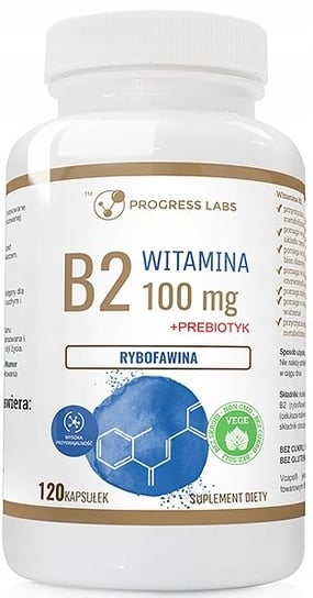 Suplement diety, Progress Labs, Witamina B2 + Prebiotyk, 120 kaps. Progress Labs