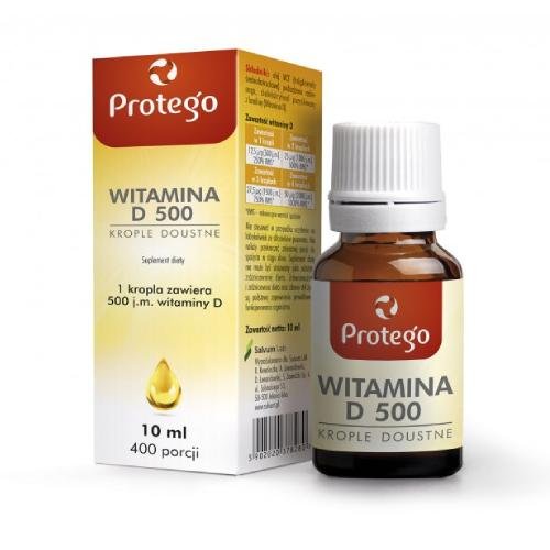 Suplement diety, Protego, Witamina D 500 krople doustne, 10ml Protego