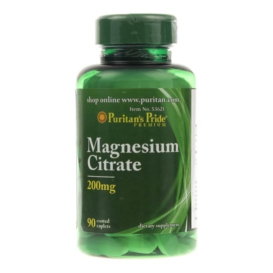 Suplement diety, Puritan's Pride, Cytrynian Magnezu, 200 mg, 90 tabletek Puritan's Pride