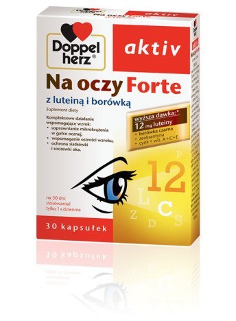 Suplement diety, Queisser Pharma, Doppelherz Aktiv Forte Na Oczy, 30 kapsułek Queisser Pharma
