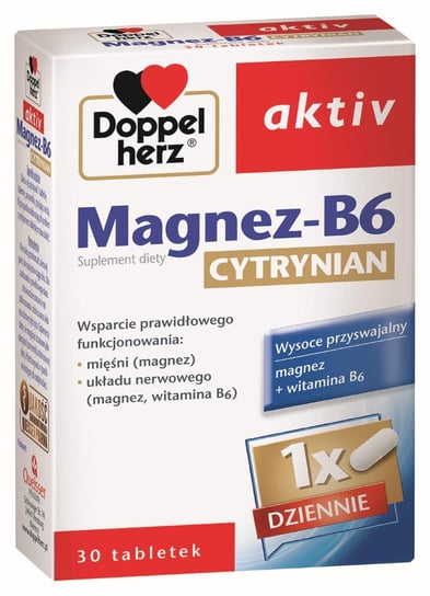 Suplement diety, Queisser Pharma, Doppelherz Aktiv Magnez-B6 Cytrynian, 30 tabletek Queisser Pharma