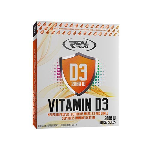 Suplement diety, Real Pharm Vitamin D3 2000Iu - 60Caps. Real Pharm