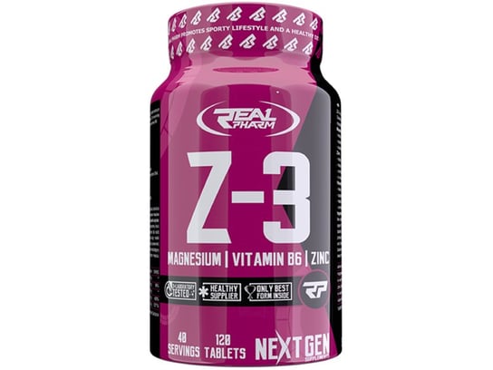 Suplement diety, REAL PHARM Z3 (zinc+mg+b6) 120 tab Real Pharm