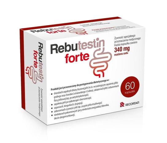 Suplement diety, Rebutestin Forte 340 mg, 60 kaps. REBUTESTIN