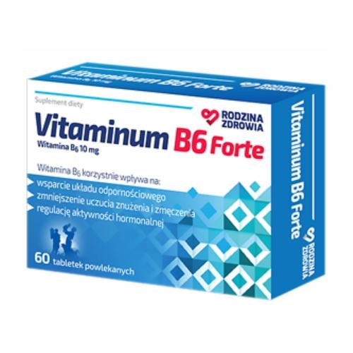 Suplement diety, Rodzina Zdrowia, Vitaminum B6 Forte, 60tabl. powl. Rodzina Zdrowia
