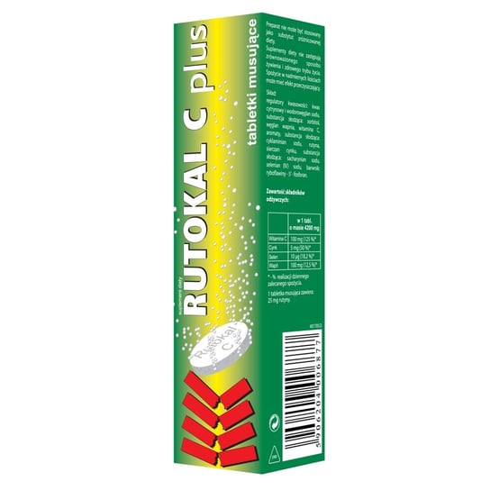 Suplement diety, Rutokal C Plus, suplement diety, 20 tabletek musujących Natur Produkt