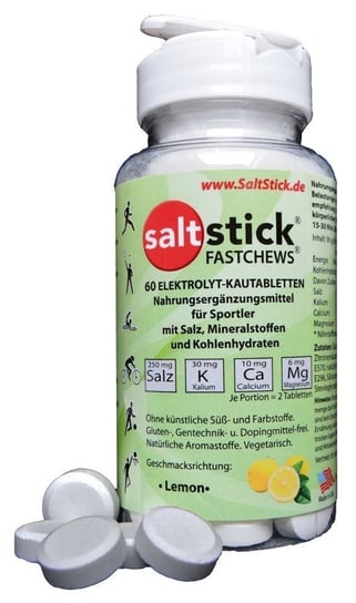 Suplement diety, SaltStick, Elektrolityczne pastylki do ssania, cytryna, 60 tabs. SaltStick