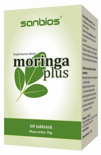 Suplement diety, SANBIOS Moringa Plus 60 tabl. Sanbios