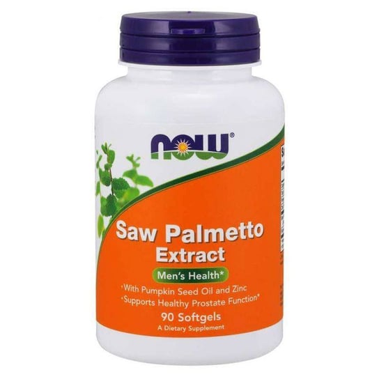 Suplement diety, Saw Palmetto Extract - Palma Sabalowa + Olej z nasion dyni + Cynk (90 kaps.) Now Foods