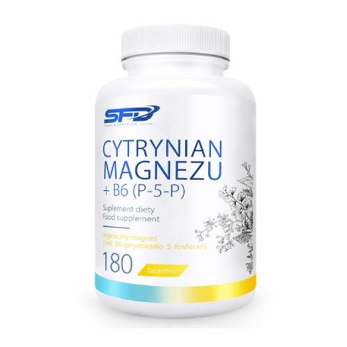 Suplement diety, SFD Cytrynian Magnezu + B6 (P-5-P), 180 tabletek SFD
