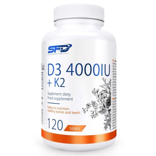 Suplement diety, SFD Witamina  D3 4000 + K2  120 tab Allnutrition