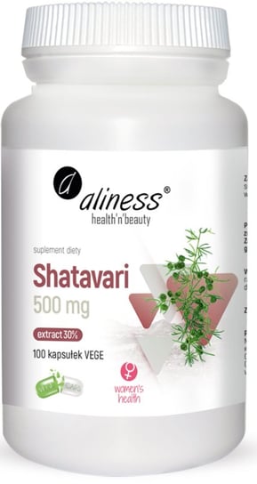 Suplement diety, Shatavari Ekstrakt 500 Mg X 100 Vege Caps., Aliness MedicaLine