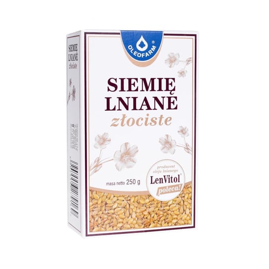 Suplement diety, Siemie Lniane Złociste, 250 g Oleofarm