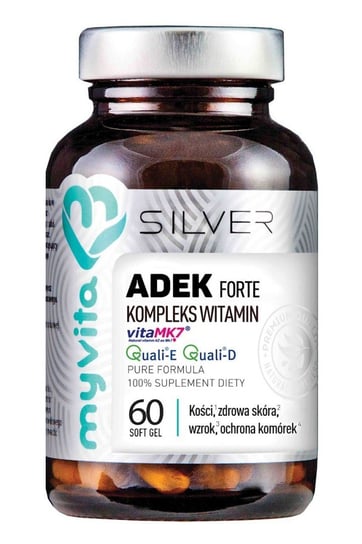 Suplement diety, SILVER 100% ADEK Forte kompleks witamin, 60kaps. MyVita MyVita