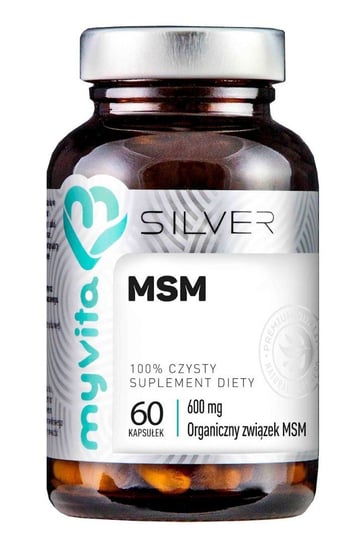 Suplement diety, SILVER 100% MSM 600mg, 60kaps. MyVita MyVita