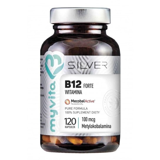 Suplement diety, Silver Pure 100% Witamina B12 Forte 120 Kapsułek  MyVita MyVita