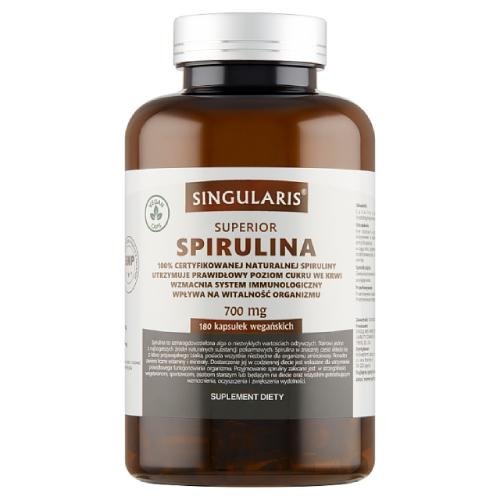 Suplement diety, Singularis Superior Spirulina, 180kaps. Singularis