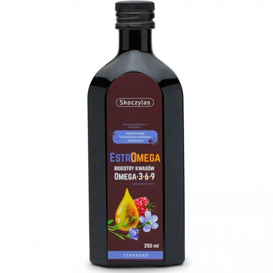 Suplement diety, Skoczylas, EstrOmega Bioestry Kwasów Omega 3-6-9 Standard Raspberry, 250 ml Skoczylas