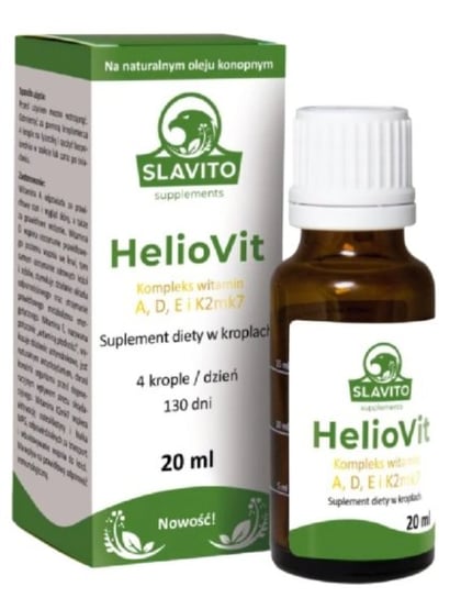 Suplement diety, Slavito HelioVit Witamina A D3 E K2MK7 Dr Czerniak 20ml Slavito