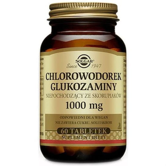 Suplement diety, Solgar, chlorowodorek glukozaminy, 60 tabletek Solgar