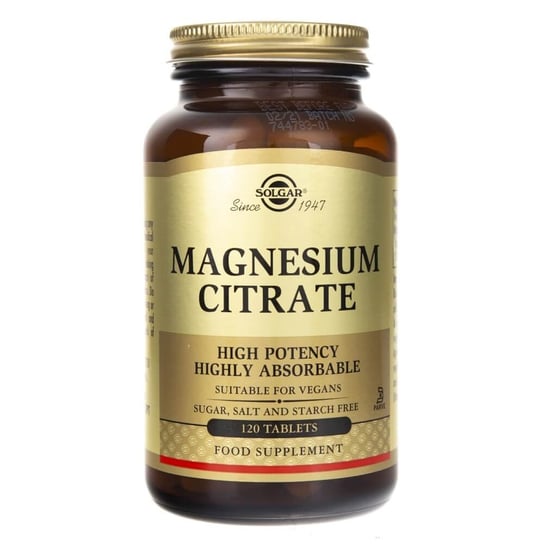 Suplement diety, Solgar, Cytrynian magnezu, 120 tabletek Solgar