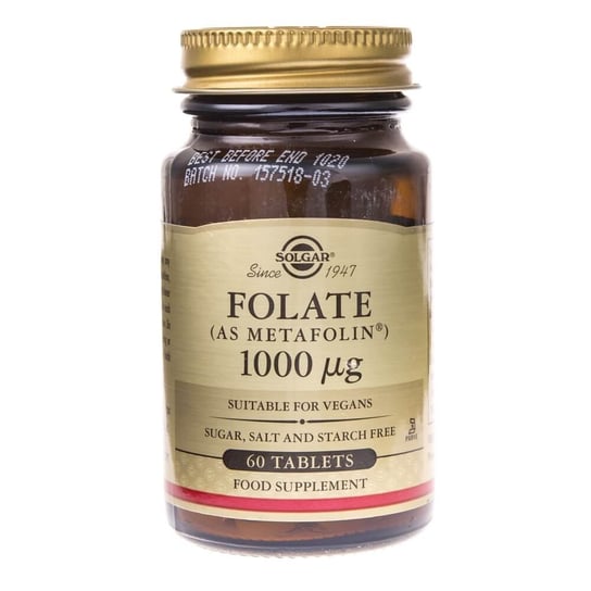 Suplement diety, Solgar, Foliany, 1000 mcg, 60 tabletek Solgar