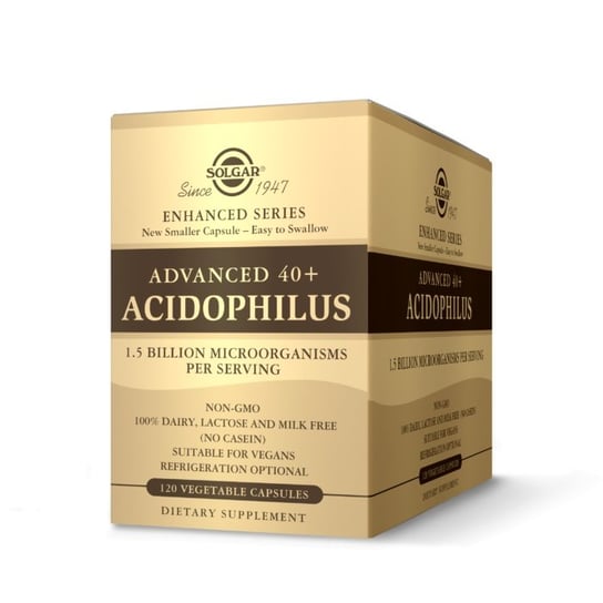 Suplement diety, Solgar, Jelitowa flora bakteryjna Advanced 40+ Acidophilus, 120 kaps. Solgar