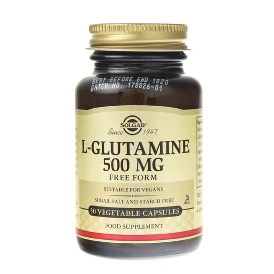 Suplement diety, Solgar, L-Glutamina, 500 mg, 50 kapsułek Solgar