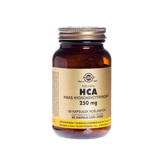 Suplement diety, Solgar, Naturalny HCA 250 mg, 60 kapsułek roślinnych Solgar