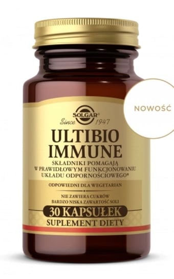Suplement diety, Solgar Ultibio Immune 30 kapsułek Solgar