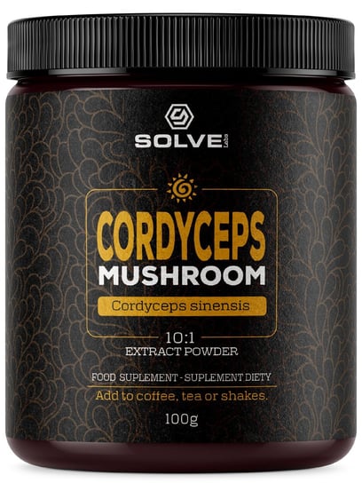 Suplement diety, Solve Labs, Cordyceps Mushroom proszek, 100 g Solve Labs