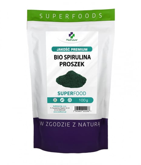 Suplement diety, Spirulina BIO proszek - 100 g MedFuture