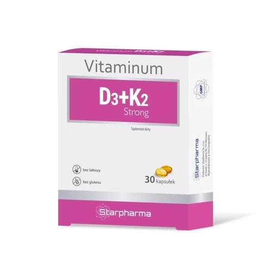 Suplement diety, Starpharma Vitaminum D3+ K2 Strong 30 kapsułek Starpharma