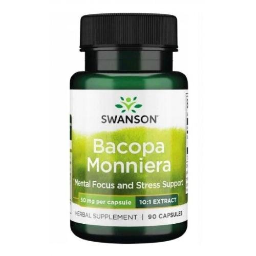 Suplement diety, Swanson Bacopa Monniera 10:1 Extract - 90Kaps. Swanson
