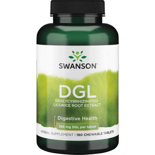 Suplement diety, Swanson DGL (Lukrecja) 385mg 180 tabletek do ssania Swanson