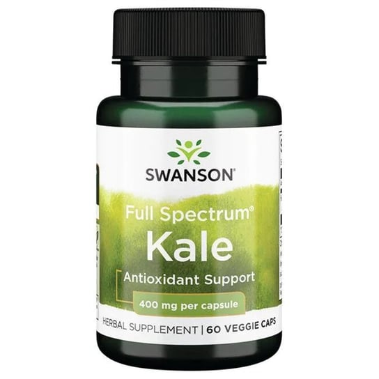 Suplement diety, Swanson, Full Spectrum Kale (Jarmuż) 400 mg, 60 kaps. Swanson