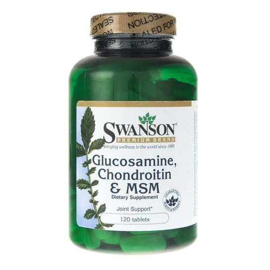 Suplement diety, Swanson, Glukozamina Chondroityna MSM, 500 mg, 120 tabletek Swanson