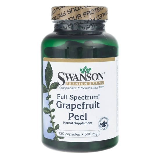 Suplement diety, Swanson, Grapefruit Peel 600 mg, 120 kapsułek Swanson